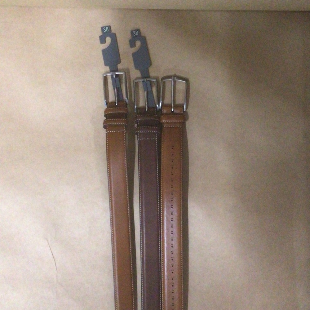 Set of Three Nordstrom Brown Leather Belts